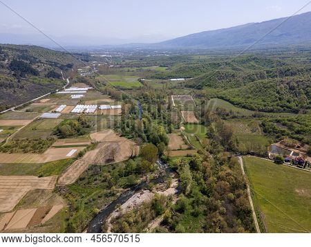 Aerial View Of Strumeshnitsa River, Bulgaria