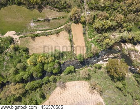 Aerial View Of Strumeshnitsa River, Bulgaria