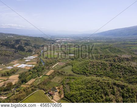 Aerial View Of Strumeshnitsa River, Bulgaria