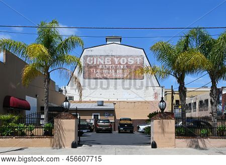 Santa Ana, California - 17 Jun 2022: Yost Cine And Custom Auto Service In The Historic Downtown Dist