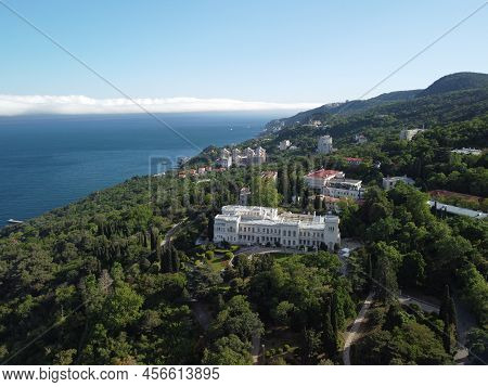 Aerial View Of Livadia Palace - Located On The Shores Of The Black Sea In The Village Of Livadia In 