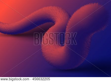 3d Realistic Abstract Liquid Feathes Effect Vibrant Color Background. Vector Illustration