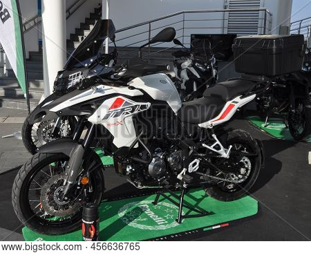 Benelli, Trk 502 X At The Motorcycle Exhibition At The Limassol Marina On September 14, 2018 In Lima