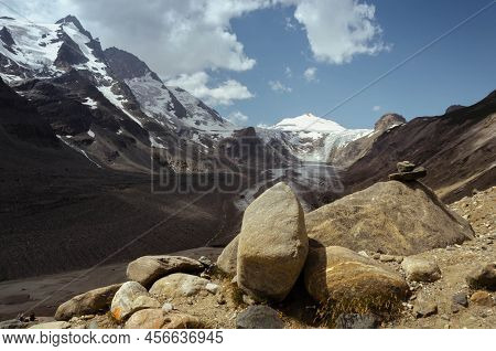 The Biggest Mountain Of Austria At The Far Left The Grossglockner. The Johannisber With The Pasterze