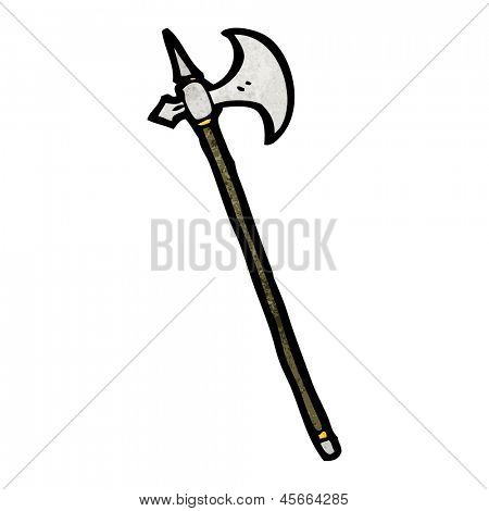 medieval halberd weapon cartoon