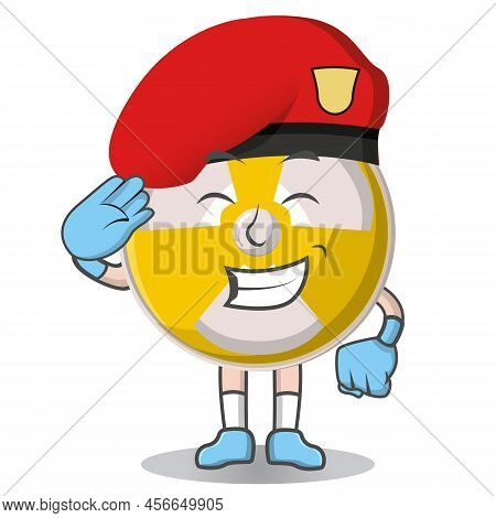 Radioactive Cute Soldier Graduation School Reading Book Design Character, Design Vector Illustrator.
