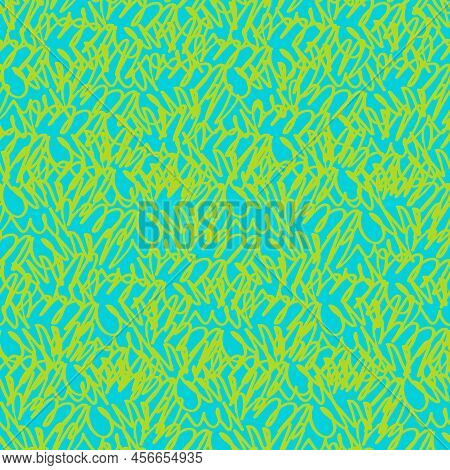 Seamless Bright Oscillogram-like Pattern With Curved Lines