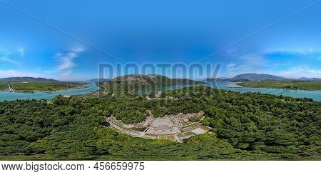 Drone View At The Roman Archaeological Site Of Butrinto In Albania