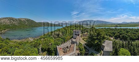 Drone View At The Roman Archaeological Site Of Butrinto In Albania
