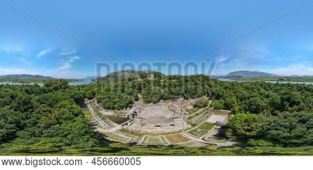 Drone View At The Roman Archaeological Site Of Butrinto In Albania