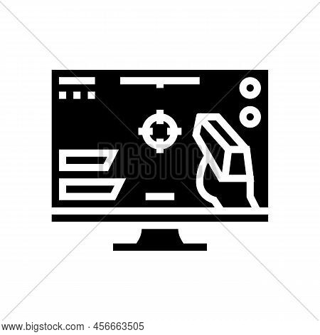Shooter Video Game Glyph Icon Vector. Shooter Video Game Sign. Isolated Symbol Illustration