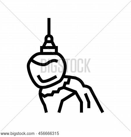 Golden Rock Line Icon Vector. Golden Rock Sign. Isolated Contour Symbol Black Illustration