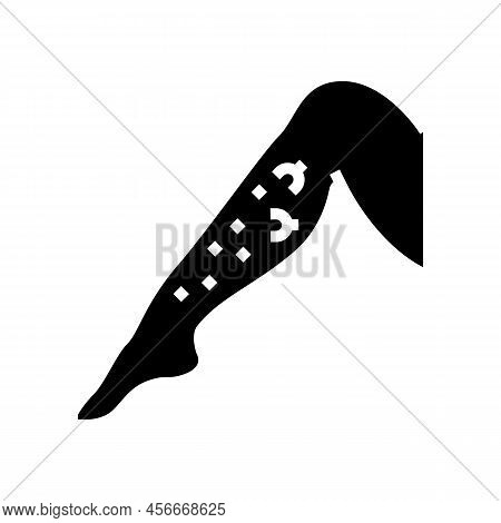 Legs Ingrown Hair Glyph Icon Vector. Legs Ingrown Hair Sign. Isolated Symbol Illustration