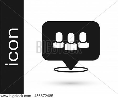 Black Project Team Base Icon Isolated On White Background. Business Analysis And Planning, Consultin