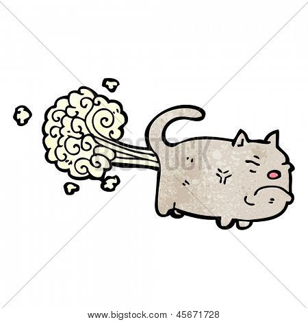 卡通猫放屁
