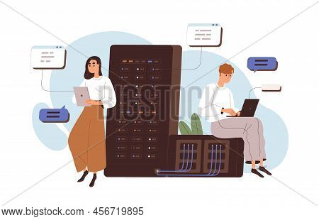 Cms Development, Abstract Software Architecture, Information Technology Work Concept. Administration