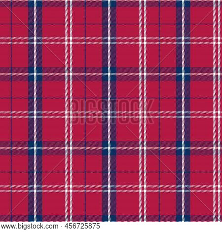 Plaid Seamless. Pastel Gingham Pattern. Background For Memory Day, Independens Usa. Wallpaper, Blank
