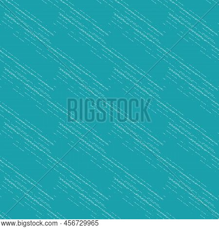 Abstract Vector Background With Glitch Diagonal Lines Distortion. Seamless Noise Texture Aqua Blue W