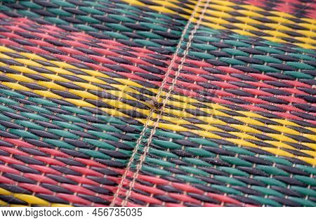 Flies Perched On Mats, Woven In Patterns, Beautiful.