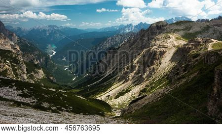 Beautiful Mauntain Landscape In Italian Dolomites Alps.