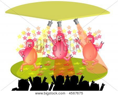 Dancing party svin