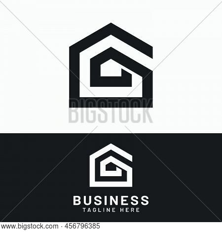 Letter Monogram Initial G House Logo Design Template. Suitable For Real Estate Realty Realtor Proper