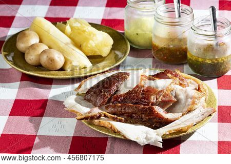 Llanera Meat Colombian Typical Dish; Dish Served With Grilled Meat