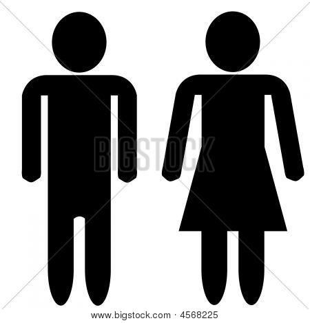 Uomo e donna Silhouette - facce vuote