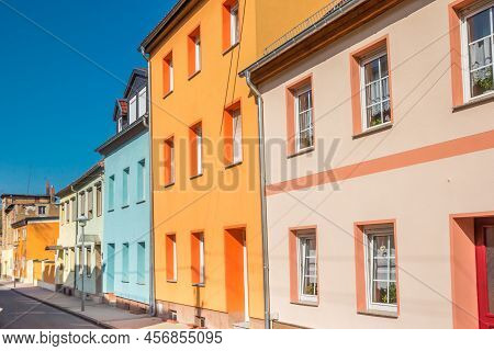 Colorful Houses In Historic City Lutherstadt Eisleben, Germany