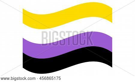 Non-binary Pride Community Flag, Lgbt Symbol. Sexual Minorities Identity. Illustration