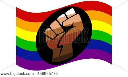 Qtpoc, Qpoc Lgbt Flag. For People Who Are Non-caucasian Meaning Qtpoc Includes Black, Latinx, Asian,