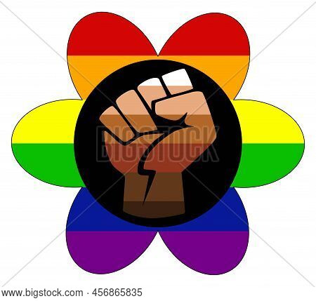 Qtpoc, Qpoc Lgbt Flag. For People Who Are Non-caucasian Meaning Qtpoc Includes Black, Latinx, Asian,