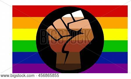Qtpoc, Qpoc Lgbt Flag. For People Who Are Non-caucasian Meaning Qtpoc Includes Black, Latinx, Asian,