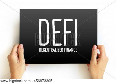 Defi Decentralized Finance - Blockchain-based Form Of Finance That Does Not Rely On Central Financia