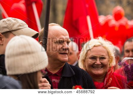 Mosca - 1 maggio: Gennady Zyuganov (è un politico russo, primo segretario del partito comunista di