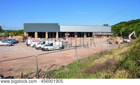 Prestatyn, Uk. Jun 22, 2022. Construction Work On The New Home Bargains Store Is Progressing.