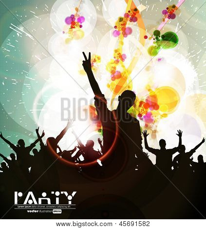 Fondo de evento de música. Ilustración de Vector eps10.