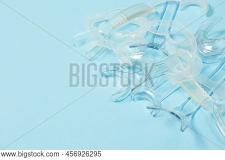 Set Of Several Retractor Dental Lip Retractor Access To The Oral Cavity. Wide Mouth Opening For A De
