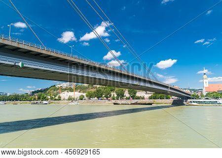 Bratislava, Slovakia - May 31,2022: Most Snp (bridge Of The Slovak National Uprising), Commonly Refe
