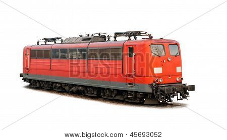 เยอรมันรถไฟไฟฟ้ารถจักรชั้น 151 แยกต่างหากบนพื้นสีขาว