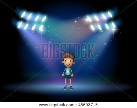 Ilustración de un niño sonriendo en la etapa