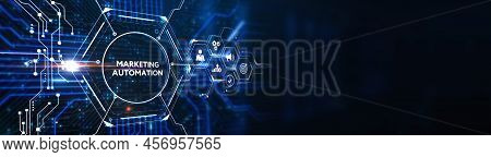 Planning Marketing Strategy. Marketing Automation Of Business And Industrial Process. 3d Illustratio