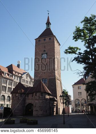 Weisser Turm White Tower In Nuernberg