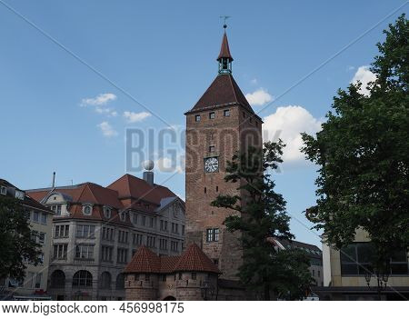 Weisser Turm White Tower In Nuernberg