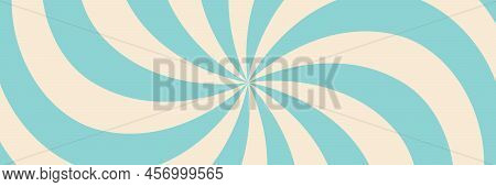 Swirling Radial Ice Cream Background. Vector Illustration For Swirl Design. Summer. Vortex Spiral Tw