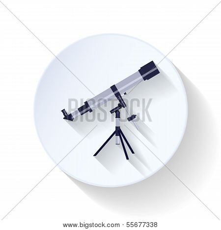 Telescope flat icon