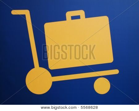 Sinal de Aeroporto de carrinho de bagagem