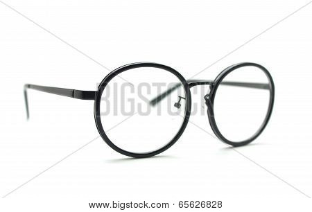 Black Nerd Glasses Isolated On White