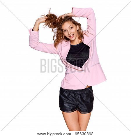 happy smiling woman