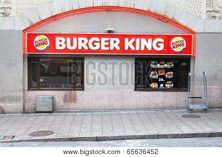 Burger King Restaurant In Stockholm, Sweden